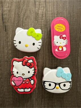 Hello Kitty Sanrio Preowned Set of 4 Cute Empty Collectible Mini Tins 2010s